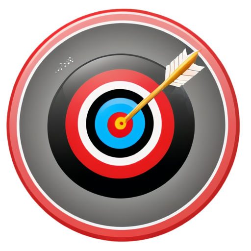 a vector logo design, main symbol:an arrow hit the bullseye,Moderate,clear background - icon | sticker