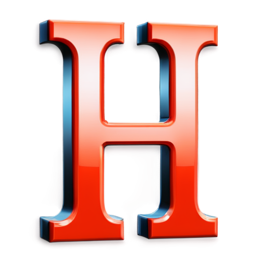 A bold, uppercase letter "H" as the central element. The icon should be easily recognizable at small sizes, like a favicon, so the "H" should remain simple and not overly complex. The icon should be white on a blue background - icon | sticker