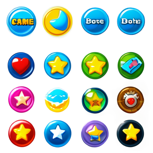 Game menu buttons image and icons - icon | sticker