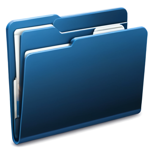 Folders, file manager, mac app style, blue color - icon | sticker