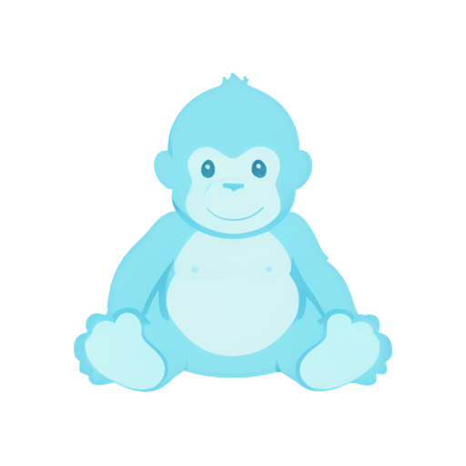 baby mammal inside gorilla - icon | sticker