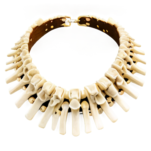 Medieval fantasy collar made of bones, matte - icon | sticker