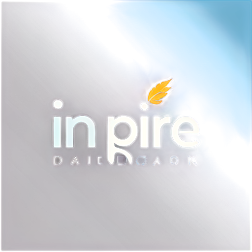 "A clean, minimalist logo for the 'Inspire daily' Instagram page that highlights motivational quotes. The design should use bold, modern typography for the text 'Inspire daily.' Soft, uplifting colors such as light blue, white, and soft yellow will evoke positivity and growth. An abstract graphic element, like a sunrise or an upward arrow, should symbolize motivation and success, with smooth lines for a simple, inspiring look." - icon | sticker