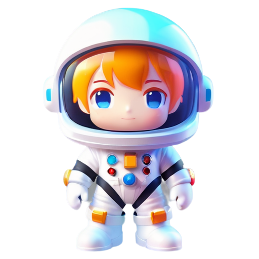 Lunar link, space themed crypto trading bot, astronaut - icon | sticker