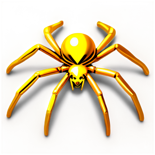 create a 3D gold spider with Bitcoin mark on her back I prefer a large and fat one and cute also - icon | sticker