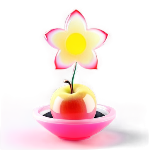 bouquet of cut fruits in pink - icon | sticker