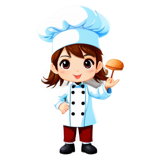 cartoon character chef, on white background - icon | sticker