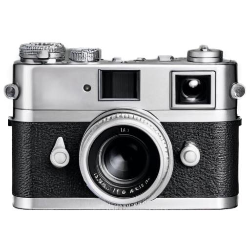 front view, black and white, Stereocamera - icon | sticker