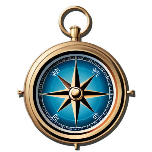 Compass, dusty, cartoon style, simple style - icon | sticker