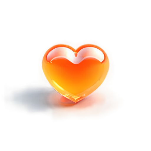 heart gree-orange - icon | sticker