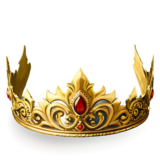 Medieval simple poor fantasy gold diadem - icon | sticker