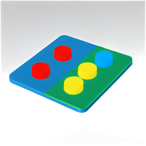 Create a 3D game logo named "Fun ludo", it should have ludo board within - icon | sticker