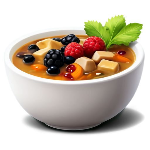 Thick soup with chunks of hame root and yam berries. - icon | sticker