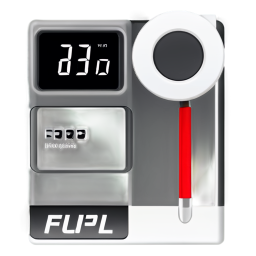 fuel display with empty white field on transparent background without letters - icon | sticker