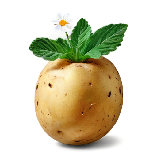 a potato with flower - icon | sticker