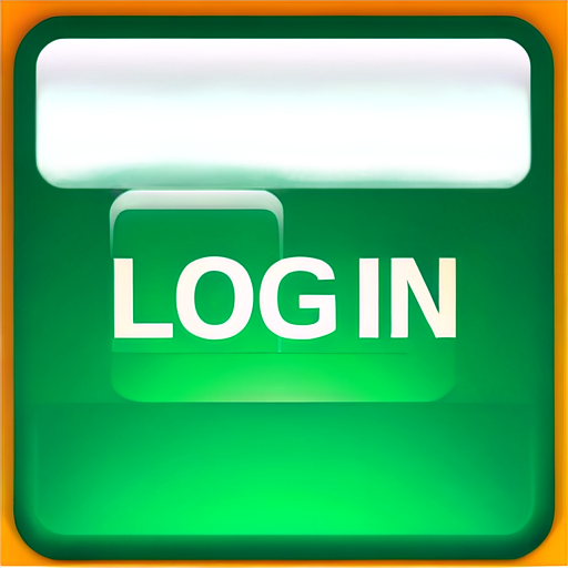 A green square login button - icon | sticker