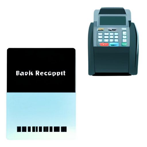 blank receipt from payment terminal on transparent background - icon | sticker