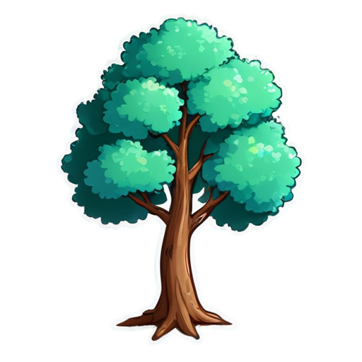 sapling turquoise - icon | sticker