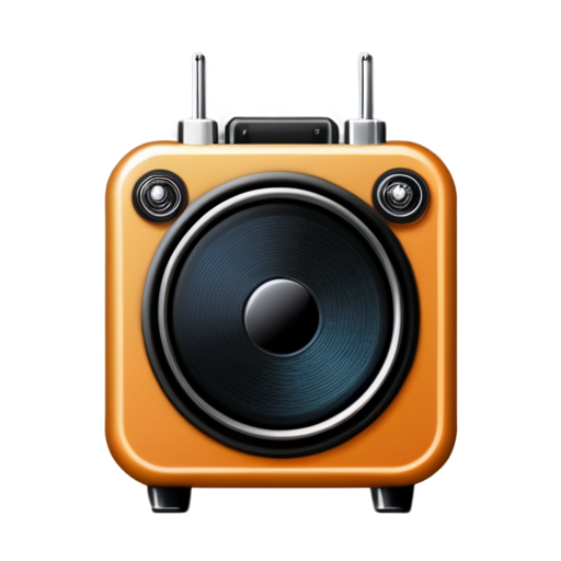 ios style, app icon, rounded corner, FM radio, - icon | sticker