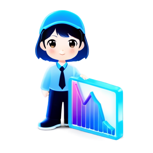 statistics and graph, write text "Estimators" - icon | sticker