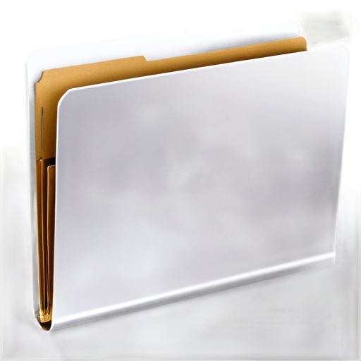 thick silver folder with papers. folder color - silver. sheets should stick out of the folder. inscription on the folder "Case". image should take up 50% of the space. background is transparent. brown glow around the folder - icon | sticker