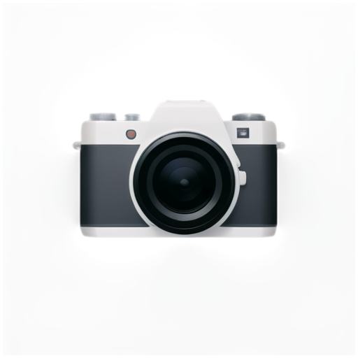 front view, technical icon, black and white, Stereocamera - icon | sticker