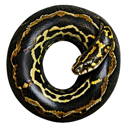 python on a black background - icon | sticker