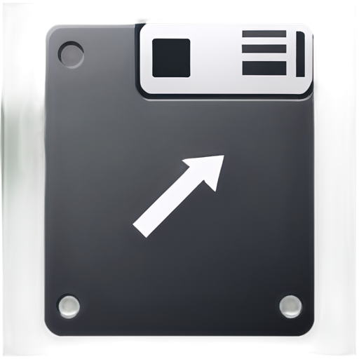 Auto-Save icon featuring the traditional floppy disk icon, plus a circle of arrows around the icon, reminiscent of the recycling icon arrows, but in a circle instead of a triangle. - icon | sticker