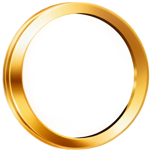 golden circle icon with diagonal. transparent background - icon | sticker