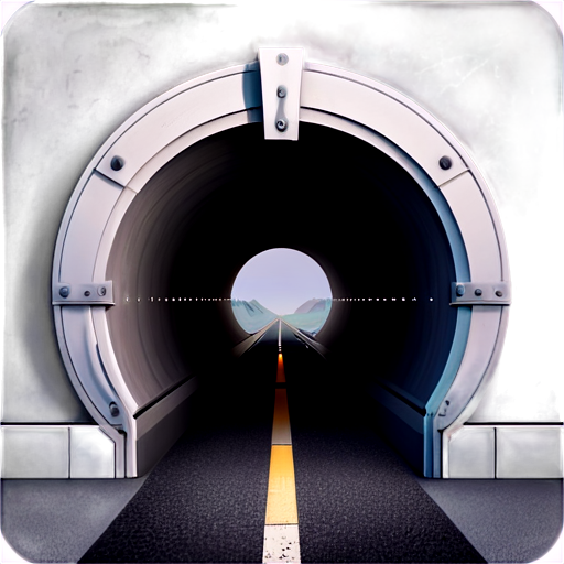 flat ios app icon for tunnel, simple - icon | sticker