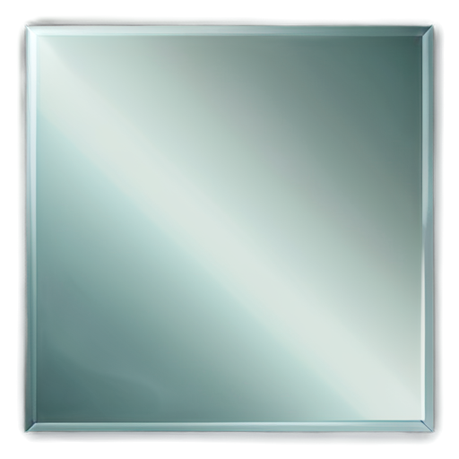 2D, front-facing, glass pane, symmetrical cuts on the glass, separated pieces with slight gaps between cut edges, soft colors, smooth shadows, light 3D effect with subtle shadows, minimalist, clean, modern, flat design - icon | sticker