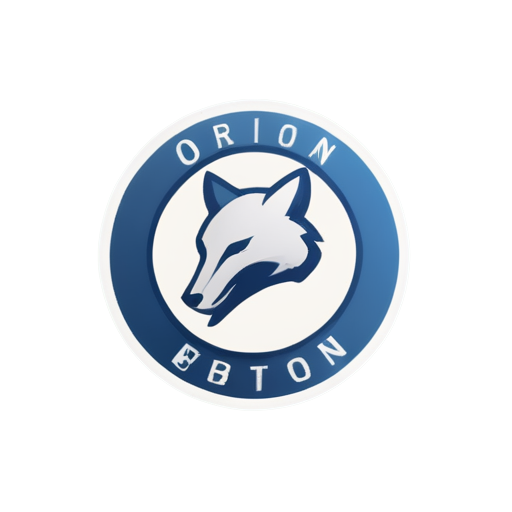 Basketball team logo "Orion" , fox, team name below - icon | sticker