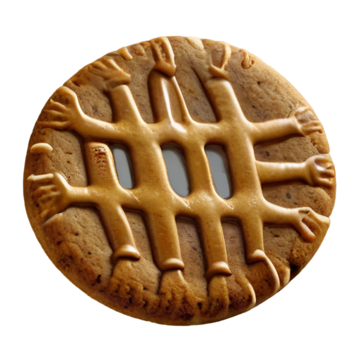 Fishbone cookie - icon | sticker