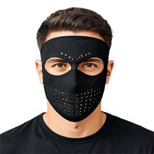 Smiling black mask - icon | sticker