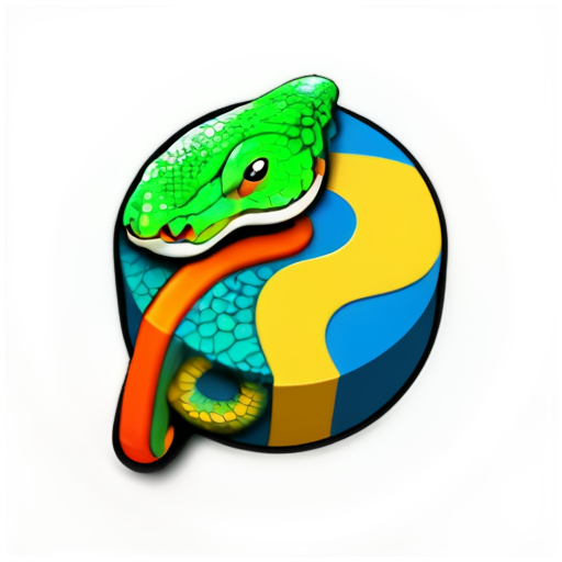 generate icon for tech stack generate the same icon written python in between - icon | sticker