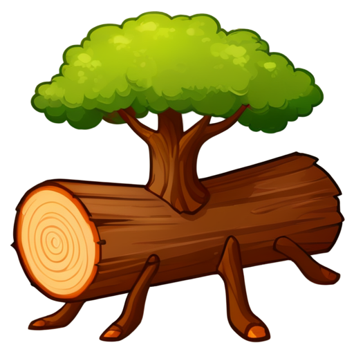 icon of horizontal tree log without background - icon | sticker