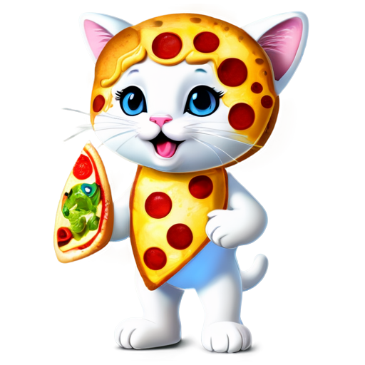 kitty pizza - icon | sticker