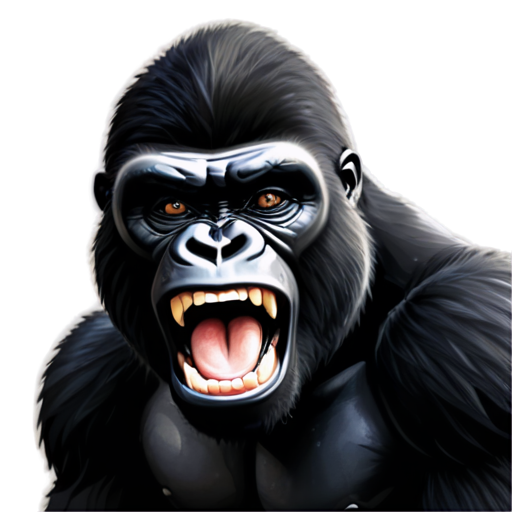 Gorilla with diamond teeth nft style - icon | sticker