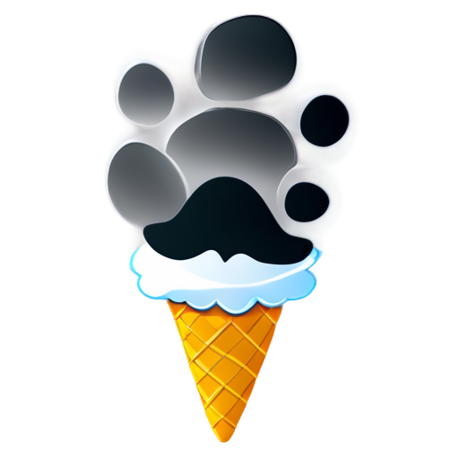 paw icecream - icon | sticker