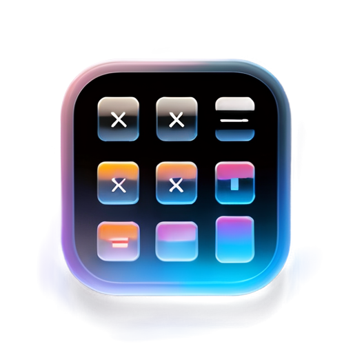 ios style, app icon, rounded_corner, calculator - icon | sticker