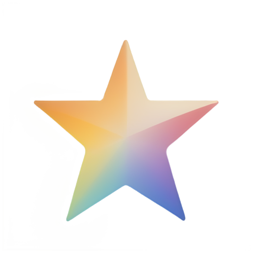 A star with a gradient of color - icon | sticker