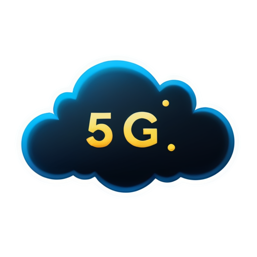 5G cloud system sunny - icon | sticker