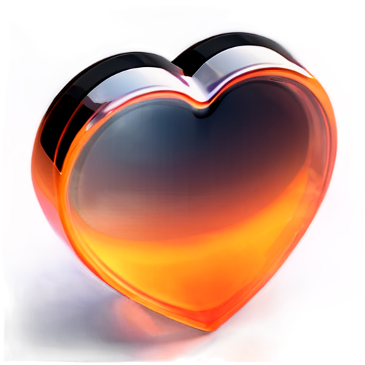 heart orange - icon | sticker