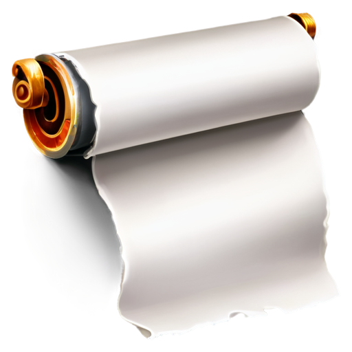 ancient scroll unrolled. color silver - icon | sticker