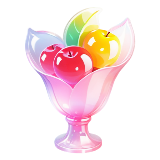 bouquet of fruits in pink - icon | sticker