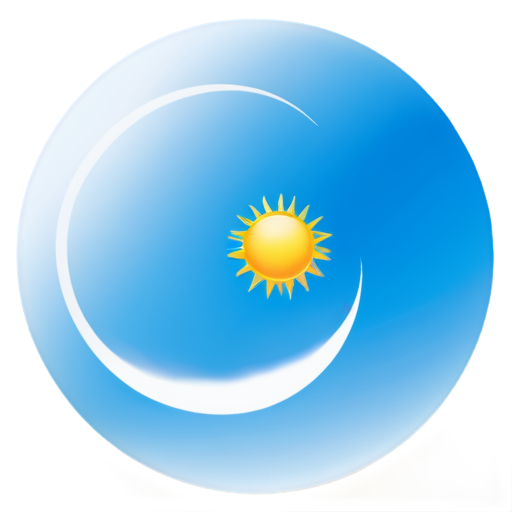 himawari, cute, refreshing , blue sky , minimalism, Logo mystical - icon | sticker