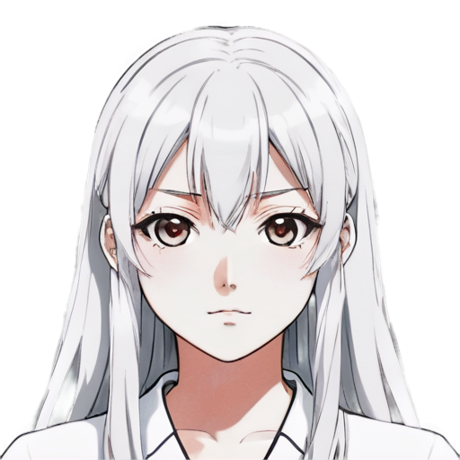 black white red face anime girls black and white filter except red - icon | sticker