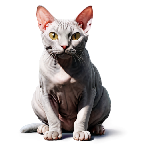 fat hairless cat - icon | sticker