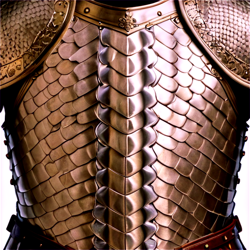 Medieval fantasy cuirass made of beige lizard scales, matte - icon | sticker