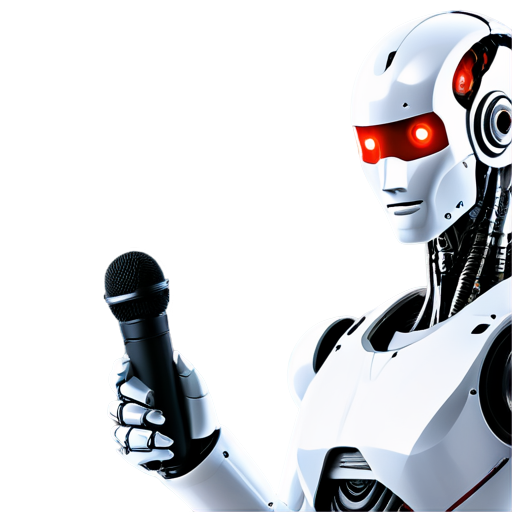 Robot voice and microphone icon - icon | sticker